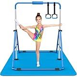 Tepemccu Expandable Gymnastics Bars, Adjustable Height Gymnastic Horizontal Bars, Children Folding Training Bar for Kids