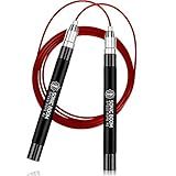 Sonic Boom M2 High Speed Jump Rope - Patent Pending Self-Locking, Screw-Free Design – Weighted, 360 Degree Spin, Silicone Grip with 2 Speed Rope Cables for Home Workout, & More