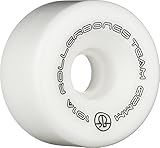 Rollerbones Team Logo 101A Recreational Roller Skate Wheels (Set of 8), White, 57mm