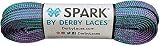 Derby Laces Spark Purple and Teal Stripe Shoelace, for Shoes, Skates, Boots, Roller Skating, Roller Derby, Hockey and Ice Skates (72 Inch / 183 cm)