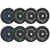 HulkFit 2-Inch Olympic Rubber Weight Plates Sets, Bumper Plates Set for Strength Training, 180LB Set