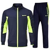 YSENTO Men's Track Sweatsuits Sets 2 Piece Tracksuits Warm Up Jogging Sweat Suits Outfits Green L
