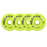 Labeda Roller Hockey Wheels Gripper Crossover Medium 80A Yellow 80mm - Set of 4
