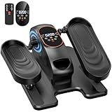 Under Desk Elliptical Machine, Electric Elliptical Leg Exerciser for Seniors with 15 Adjustable Speeds, Quiet Elliptical Exercise Machine, Mini Seated Pedal Exerciser with Remoter Home Office(Black)