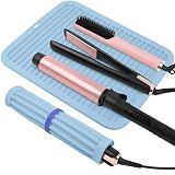 WRORUNER Silicone Heat Resistant Mat for Hair Tools, Oversize, Blue