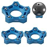 TonGass (3-Pack, Blue Bowling Rotating Ball Cup, Bowling Cup Display Stand with Bearing Spinner Holder, Spare Balls Holder Spinner for Bowlings Sports Ball Display Stand Suitable for All Balls Types