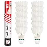 Philonext 12 Pack Shuttlecocks, Goose Feather Badminton