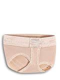 Capezio Women's Footundeez Lyrical/Modern Shoe – Unmatched Comfort and Flexibility for Dance, ExoArmour Suede Sole for Traction and Protection, Nude, Medium (US Women's 8-9)