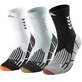 TENYSAF Crew Compression Running Socks: 15-20 mmhg Arch Support Compression