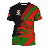 BJU Portugal Soccer Jersey Sports Fan Jersey Collection Football Training Apparel T-Shirt Crewneck Short Sleeves for Men and Women