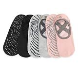 Gaiam Grippy Yoga Socks, Non-Slip, Barre & Pilates (Black/Grey/Pink)