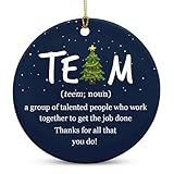 GAUDORA Team Appreciation Gifts for Employees - Ceramic Christmas Ornaments 2025 for Tree Decorations - Christmas Birthday Thank You Gifts for Coworkers Employees Women Boss, Xmas Bulk Gift Idea