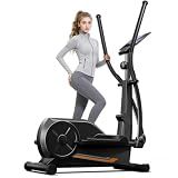 Elliptical Exercise Machine with 12'' Stride & Heart Rate Grips,Ultra Silent Magnetic Elliptical Machine for Home with 8 Levels Resistance and LCD Monitor,400 LBS Weight Capacity