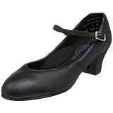 Capezio Women’s Junior Footlight Character Dance Shoes, Professional Dance Shoes For Women Suitable For Many Dance Styles, Comfortable & Supportive Dance Heels - Black, Size 8