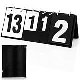 Soulchen Badminton Scoreboard Tennis Score Keeper Portable Double Sided Printing Flip Scoreboards for Volleyball Table Tennis Badminton Sports, 0-3 for Sets, 0-30 for Points