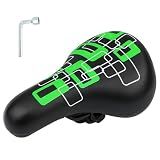 WEEROCK Kids Bike Seat, Child Bike Seats for 14" 16" 18" 20" 24" Kids' Bicycle, Children Bike Replacement Saddle for Boys Girls Bicycles, Black Green