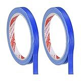 PATIKIL 33ft x 0.4" Table Tennis Side Tape, 2 Pack Ping Pong Edge Tape Available in 20 Rackets Protect The Edges of Rubber and Blade for Paddles, Blue