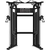 Cable Crossover Exercise Machine for Home & Commercial Gym, Functional Trainer Cable Machine, Functional Training Center All in One Home Gym Cable Machine, 180lbs Dual Weights Stack for Cable Workout