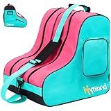 Hytiland Breathable Skate Bag with Adjustable Shoulder Strap - Large Capacity Fits Inline, Ice & Most Roller Skates, A Green