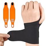 2PCS Ulnar Wrist Brace for Right & Left Hand, Ultra-Thin Elastic Wrist Wrap Compression for TFCC Tear and Repetitive Wrist Use Injury, Wrist Support for Carpal Tunnel, Tendonitis, Pain Relief (Black)