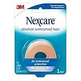 Nexcare Absolute Waterproof Tape, Flexible Foam Medical Tape, Secures Dressing and Keeps Wounds Dry - 1 In x 5 Yds, 1 Roll of Tape