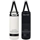 Canvas Punching Bags MMA Muay Thai Kickboxing Training Boxing Punching Bag with Chains (Black) - UNFILLED