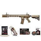 Lancer Tactical Gen 2 Durable Airsoft M4 SPR Interceptor AEG Polymer- Full/Semi-Auto, 1000 Rounds Bag of 0.20g BBS, Battery& Charger Included