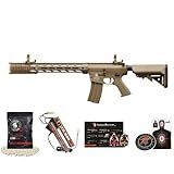 Lancer Tactical Gen 2 Durable Airsoft M4 SPR Interceptor AEG Polymer- Full/Semi-Auto, 1000 Rounds Bag of 0.20g BBS, Battery& Charger Included