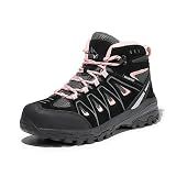 NORTIV 8 Women's Waterproof Hiking Boots Trekking,Black/Pink,9