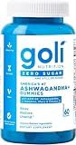Goli Zero Sugar Ashwagandha Gummies with KSM-66, L-Theanine, Maca and Vitamin D - No Sugar Alcohols - Vegan, Keto-Friendly, Non-GMO