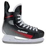 5th Element Stealth Ice Hockey Skates - Perfect for Recreational Ice Skating and Hockey - True-to-Size Fit and Moisture Resistant Liner Skates for Men (Gray/Red, 6.0)