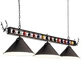 LuoliiTa Pool Table Light, 58" Billiard Light for 7' 8' 9' Pool Table, Hanging Billiards Light for Billiard Room, Game Room, Restaurant, Coffee Shop