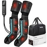 CINCOM Leg Massager with Heat and Compression, Air Compression Boots for Leg Calf & Foot Recovery, Edema Relief