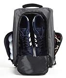 Athletico Golf Shoe Bag - Zippered Shoe Carrier Bags With Ventilation & Outside Pocket for Socks, Tees, etc. (Gray)