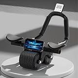 2025 New Ab Roller Wheel with Knee Mat &Timer, Automatic Rebound Abdominal Wheel, Ab Abdominal Exercise Roller with Elbow Support, Abs Workout Equipment Ab Exercise Roller for Women Men