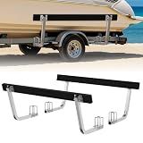 Boat Trailer Side Guide Bunks, 57" Adjustable Carpeted Guides, 2PCS