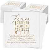 Kosiz 200 Pack Team Appreciation Napkins Gift Inspirational Employee Office Paper Napkins 3 Ply Disposable Papers for Coworkers Volunteer Thank You Party Dinner Decor, 4.5 x 4.5 Inch