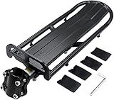 Bike Rear Rack Retractable Aluminum Alloy Bicycle Cargo Rack Mount Cycle Luggage Carrier Rear Seat Post Rack, Max Weight 22lb