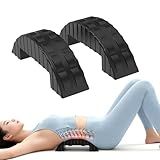 Rongfei Back Stretcher for Lower Back Pain Relief–Lumbar&Neck Traction Device for Spinal Decompression,Lumbar Board for Back Muscle Relaxation,Ergonomic Design with Anti-Slip Rubber Pads