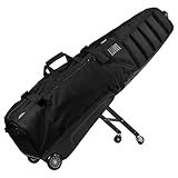 Sun Mountain ClubGlider Meridian - Prestigious Golf Travel Bag with Wheels for Ultimate Convenience - Heavy Duty Golf Travel Bag with Dense Foam Padding for Protection and Spacious Storage - Black