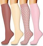 Laite Hebe 4 Pairs-Compression Socks for Women&Men Circulation-Best Support for Nurses,Running,Athletic