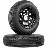 eCustomrim 2-Pack Trailer Tire Rim Assembly ST175/80D13 13 Inch Load C 5 Lug 4.5 Center Black Wheel - 2 Year Warranty w/Free Roadside