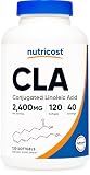 Nutricost CLA (Conjugated Linoleic Acid) 2,400mg, 120 Softgels, Gluten-Free