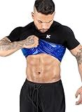 Kewlioo Sauna Shirt for Men - Heat Trapping Sweat Vest, Sauna Suit For Men, Compression Workout Sweat Suit for Gym, Workouts (Black, L)