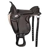HILASON 16 in Horse English Treeless Saddle Endurance Trail Leather