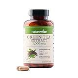 NatureWise Green Tea Extract Capsules 1000 mg - 50% EGCG & 98% Polyphenols - Extra Strength Green Tea Pills - Antioxidants for Heart Health & Energy - Vegan, Non-GMO - 60 Count[30-Day Supply]