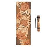SatoriConcept Cork Yoga Mat - 100% Eco Friendly Cork & Rubber, Lightweight with Perfect Size (72” x 24”) and 4mm Thick, Non Slip, Sweat-Resistant, Innovative Exercise Mat for Hot Yoga (Flower Garden)