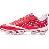 Under Armour Men's Leadoff Icon Low RM Baseball Cleats, (600) Red/White/Red, 9.5, US