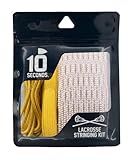 10 Seconds - Proline Lacrosse Stringing Kit Mesh, Weather-Resistant and Precision Stringing. Includes: Shooting String, Shooting Lace, Sidewall and Self-Tapping Screws (Yellow)