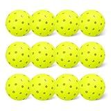 Amazon Basics Outdoor Pickleball Balls, USAPA Approved, Yellow, 12-Pack